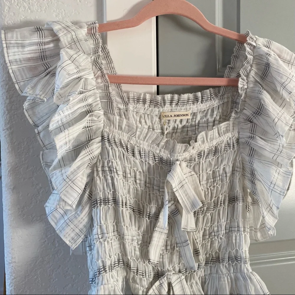 Ulla Johnson NWT Camille Ruffle Bow Tank Blouse - Picture 5 of 7